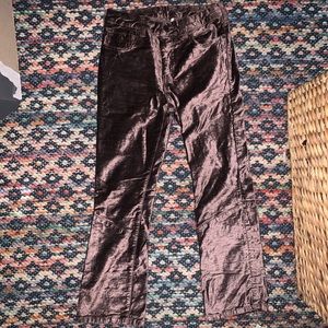 Free People cropped flare velour pants